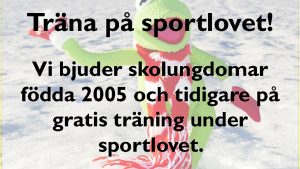 Träna gratis på sportlovet