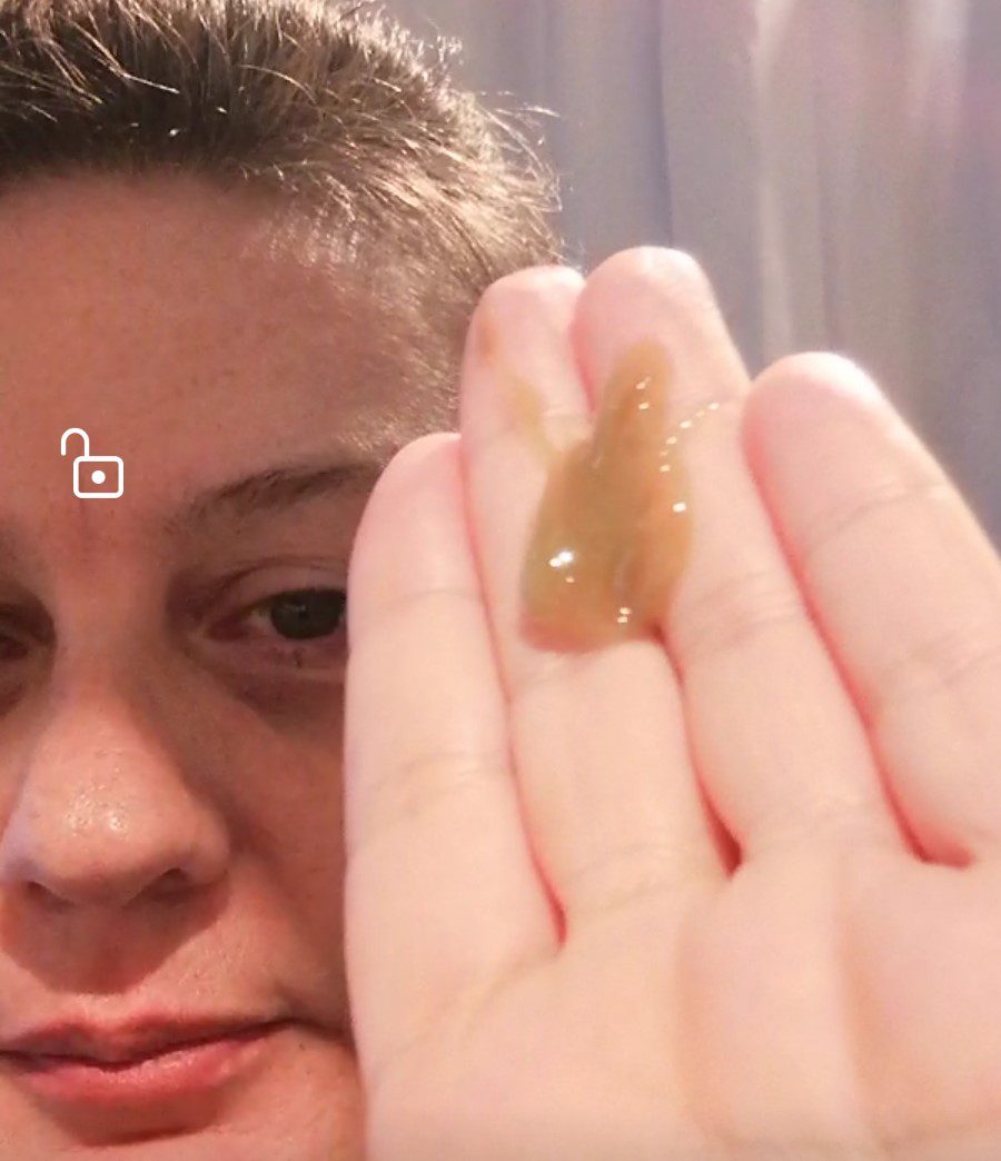 texture et la couleur verte du gel bye bye blackhead