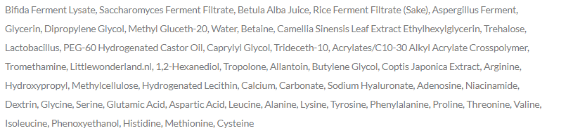 ingrédients real ferment micro essence neogen