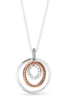 pandora Pendentif & Collier Cercles Bicolores
