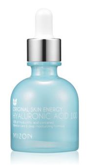 routine soin du jour flacon pompe d'acide hyaluronique de la marque Mizon 