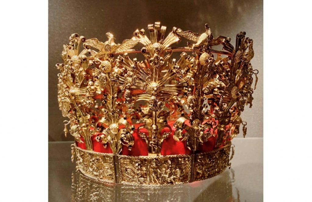 Skepparslöv kyrkas brudkrona från 1597. Fotograf: Katarina Lundmark, Regionmuseet Skåne.