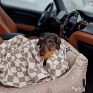 paw blanket hondendeken david fussenegger licht grijs teckel dachshund