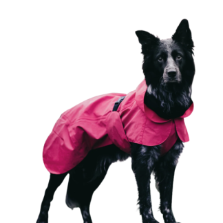 regenjas paikka hond hot pink