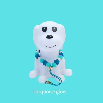 anti tekenband turquoise glow hond