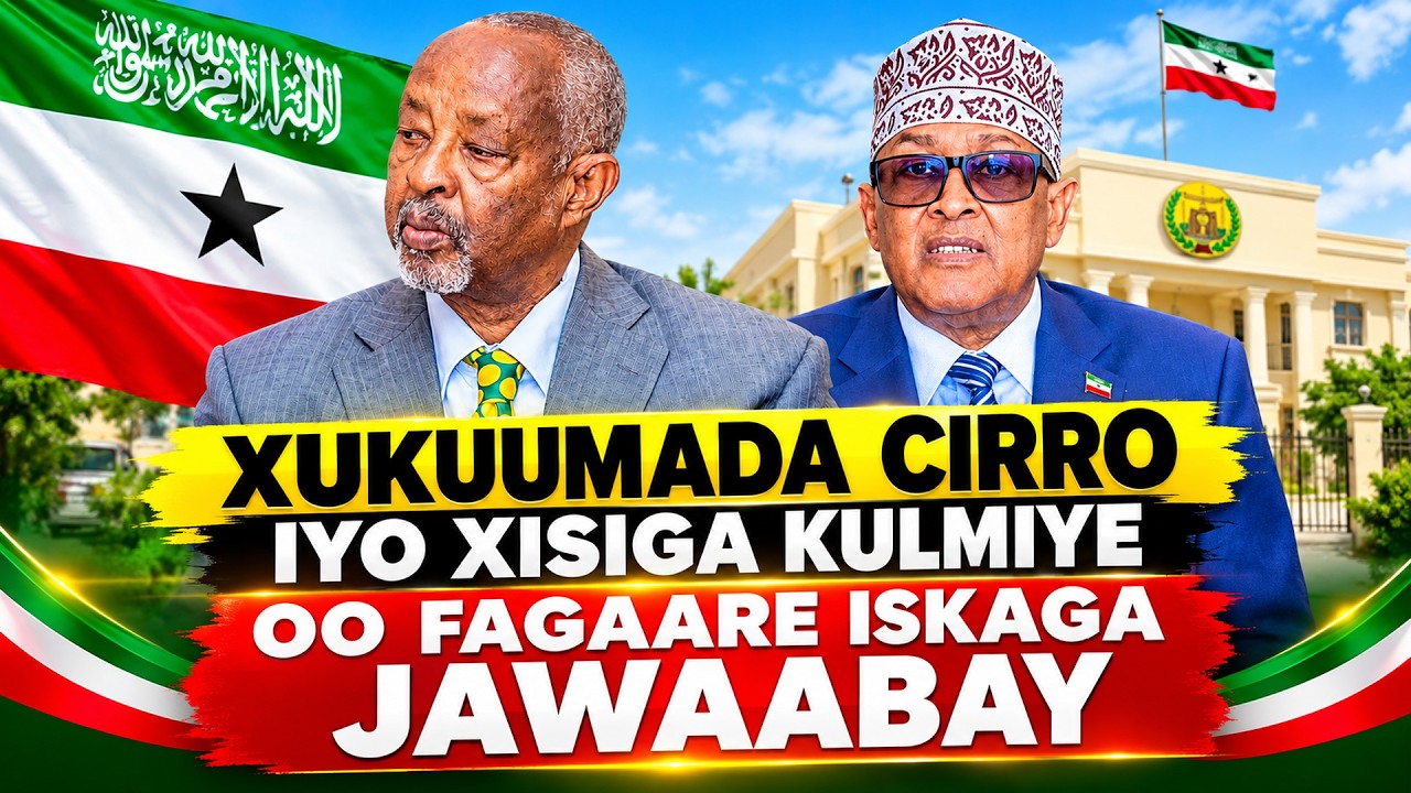 Deg-deg:- Xukuumada Cirro iyo Xisbiga Kulmiye oo Goob Fagaare ah Iskaga Jawaabay