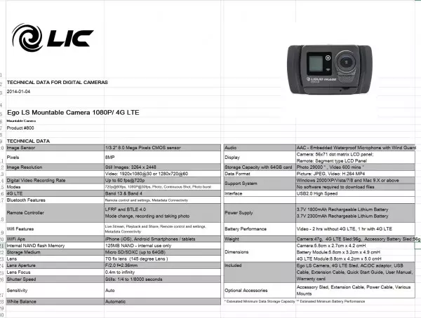 ego 800 4g specs