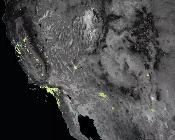 holiday lights from space