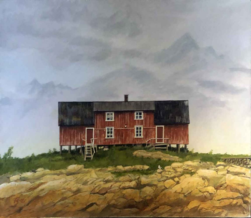 Sandengen, no.37 House in Lofoten, Norway 60x50 DKK 5.500 SOLD!