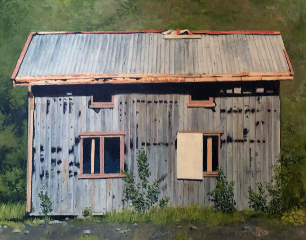 Sandengen no. 36 House in Lofoten, Norway I - acrylic/oil 40x30 DKK 3.500 SOLD!