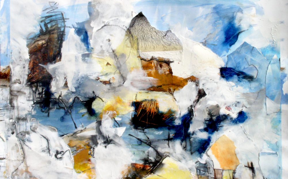 Tomas Abrahamsson: Fjällsjö - mixed media - 34x50 - DKK 4.200