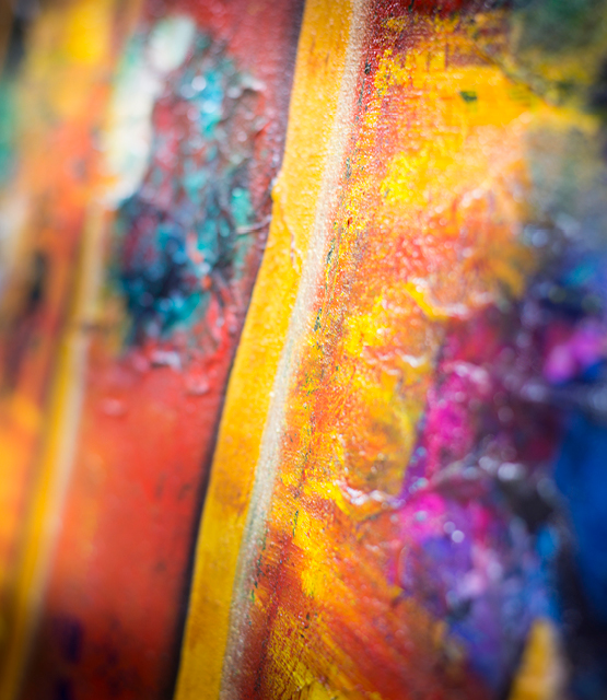 Close up of painting by Carolina Gårdheim