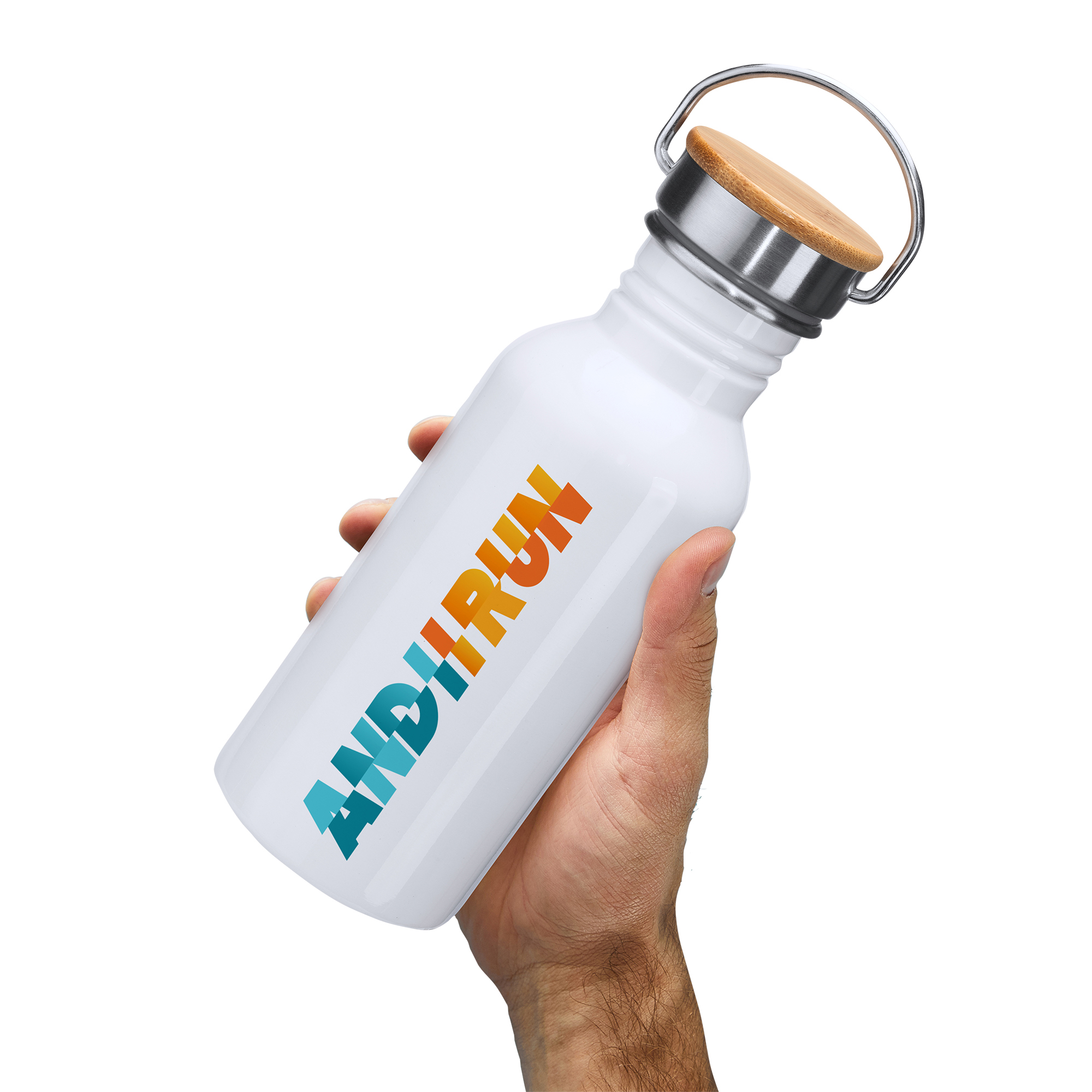 cropped view of man holding sports bottle with protein shake on