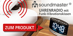 soundmaster Uhrenradio mit Funk-Vibrationskissen