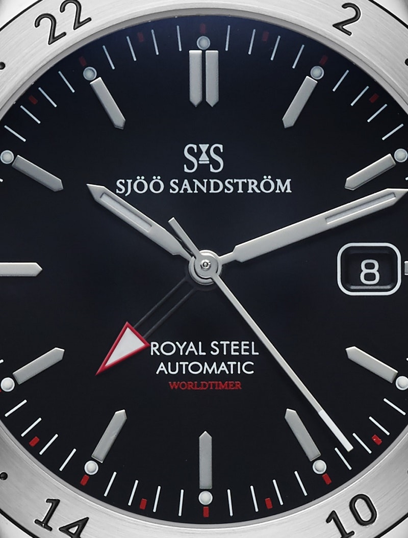 sjöö sandström royal steel worldtimer 3