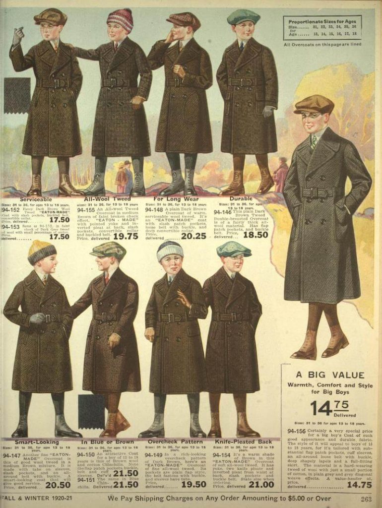 mode för pojkar 1920-talet