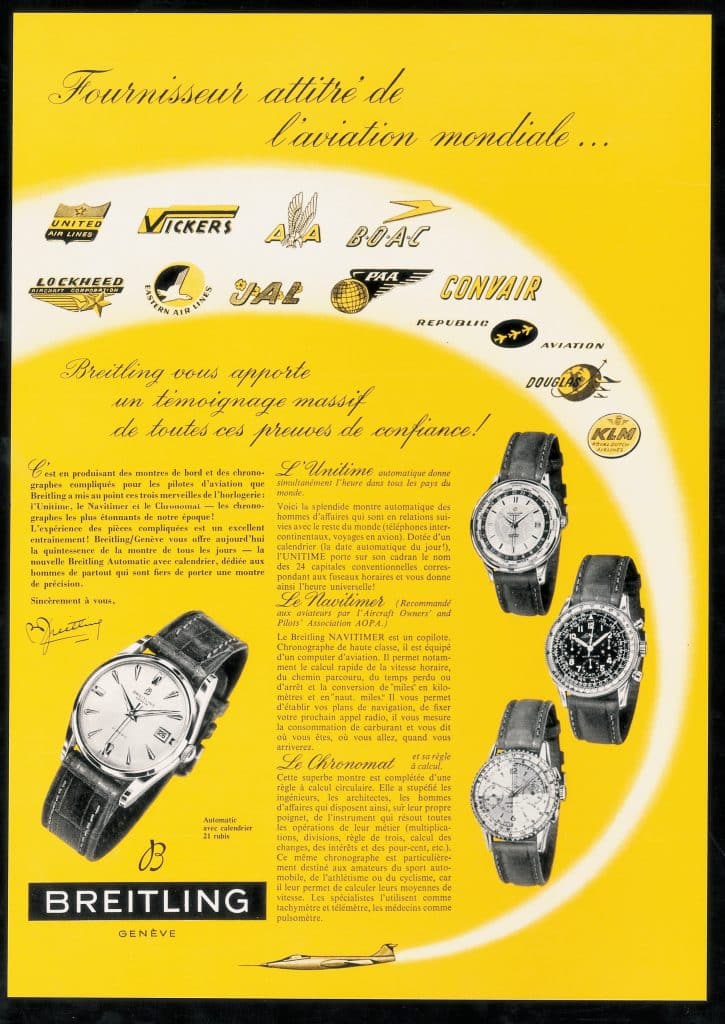 Breitling Navitimer vintage ad