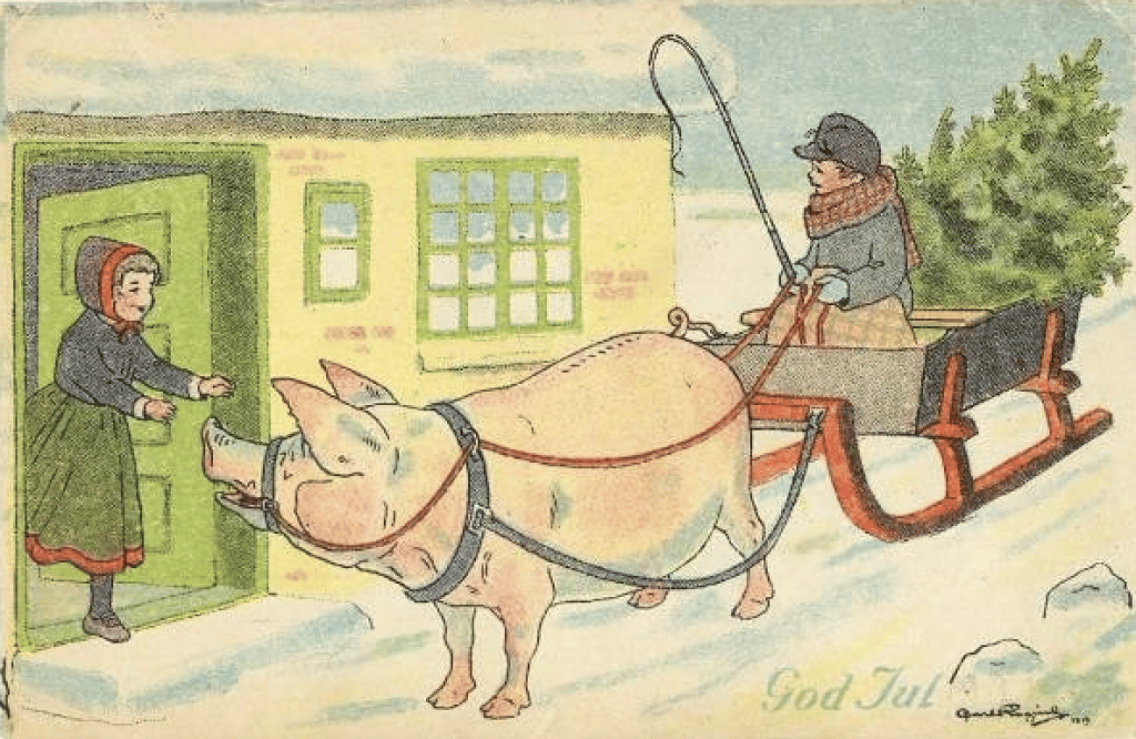 danskt julkort 1919