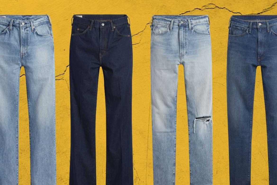 jeans hög midja för män höst vinter 2021