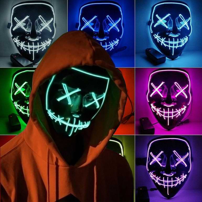halloween mask som lyser 2021
