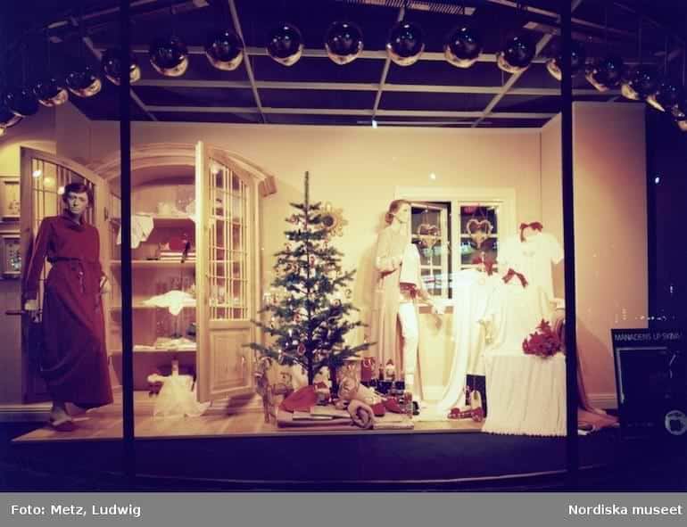julskyltning hos nk 1970-tal