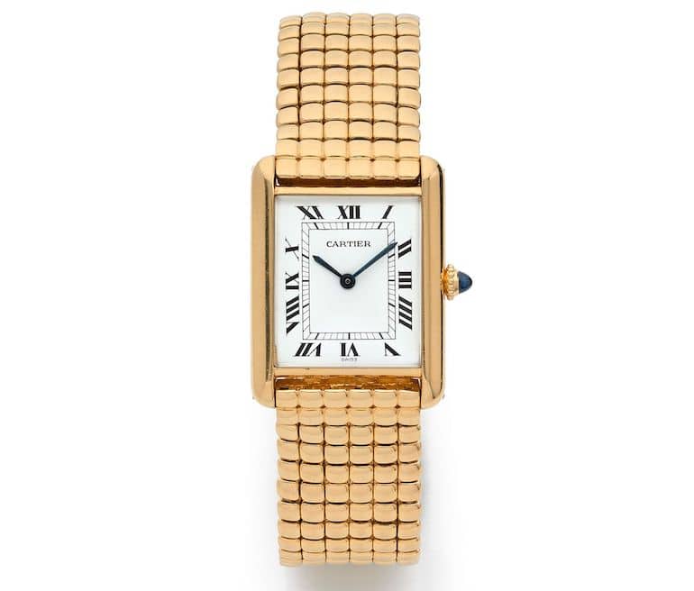 cartier tank vintage watch auction