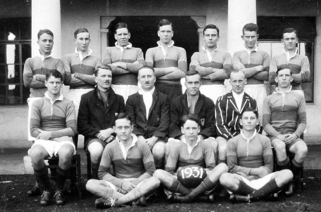 Rugbylag i rugbytröjor från 1931