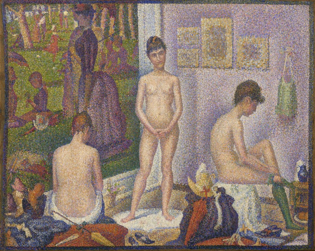 Les Poseuses, Ensemble av Georges Seurat - del av The George Allen Collection