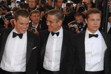 Brad Pitt Matt Damon George Clooney I smokingskjortor