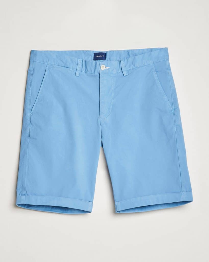 blå chinos shorts herr