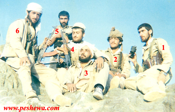 شههید مستهفا بهدری. 2؟. 3- شههید محهممهد علیزاده. 4 - ههواڵ. 5- برایم چوکهڵی. 6- شههید عوسمان سارووقامیشی