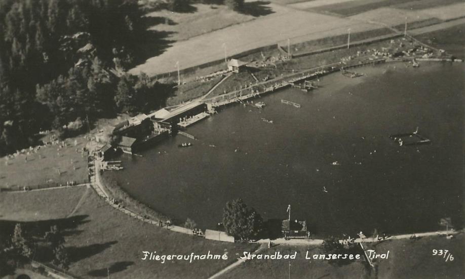 Lansersee på 1930 taalet och så såg den ut på femtitalet när det var vår badsjö