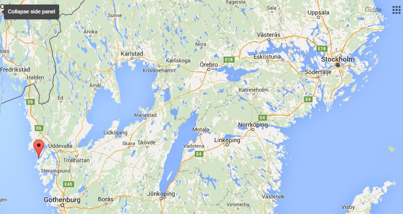 Fiskebäckskil syns längs till vänster markerad