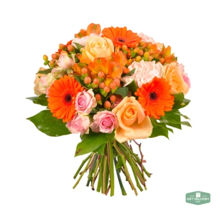 Orange Flower Gift Bouquet Delivery GDS