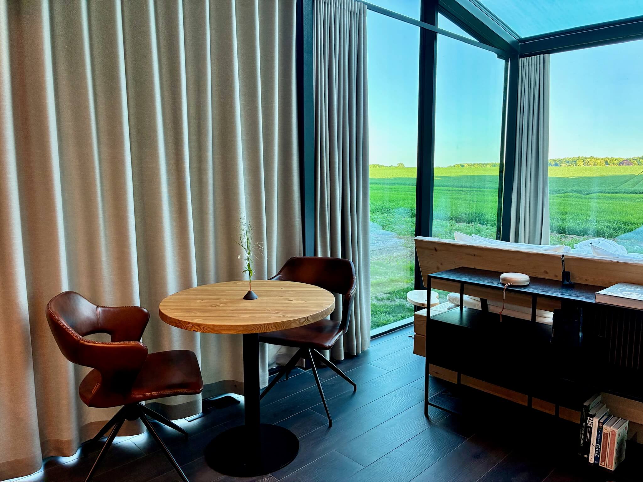 Privat middag med panoramaudsigt over landskabet i Glashytte Mira