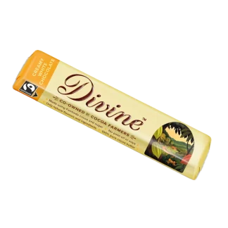 vit krämig choklad av finaste kvalitet från Divine