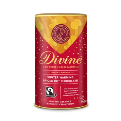 Divine Fairtrade drickchoklad med värmande ingefärasmak