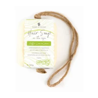 Hårtvål soap on the rope lime