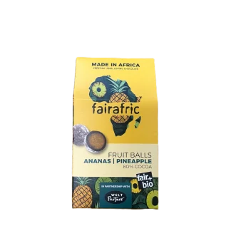 Fairafric fruktboll ananas mörk choklad