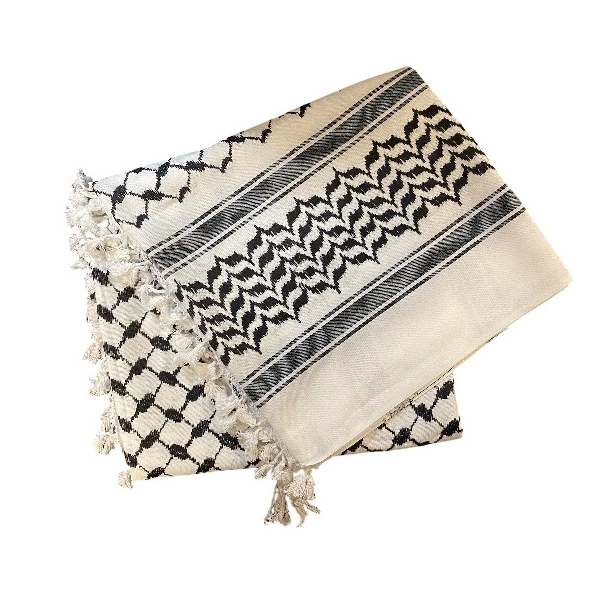 Palestinasjal Kuffiyeh, svartvit