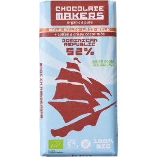 Seglad mjölkchoklad 52% kaffe kakaonibs
