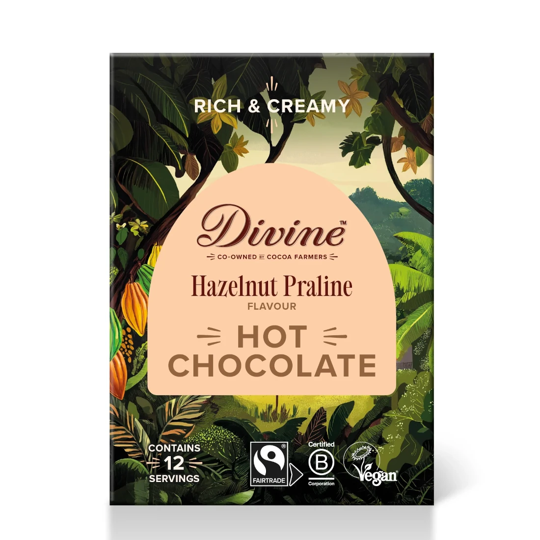 Divine drickchoklad Hasselnötspralin 12-pack