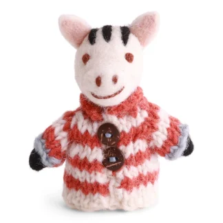 Fingerdocka zebra tovad