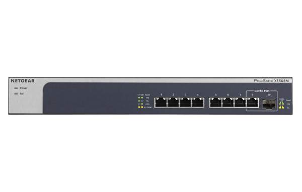 Netgear XS508M-100EUS unmanaged switch front