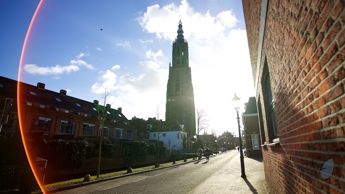 Fotostad Amersfoort. Foto van de Onze Lieve Vrouwetoren, de OLV.