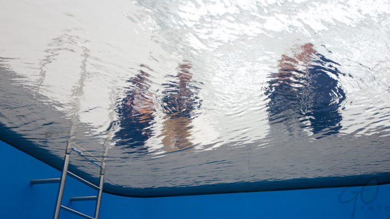 Weekeinde vol verwarring. Zwembad in museum Voorlinden.