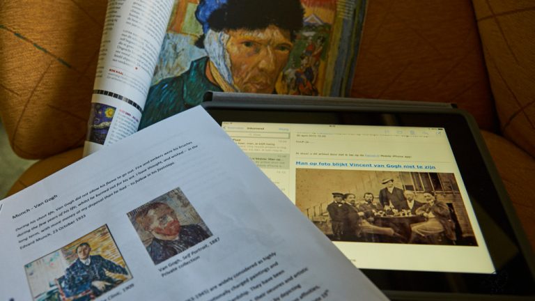Verschillende media met berichten over Vincent van Gogh