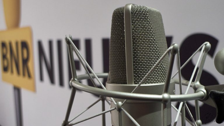 Microfoon in BNR-studio