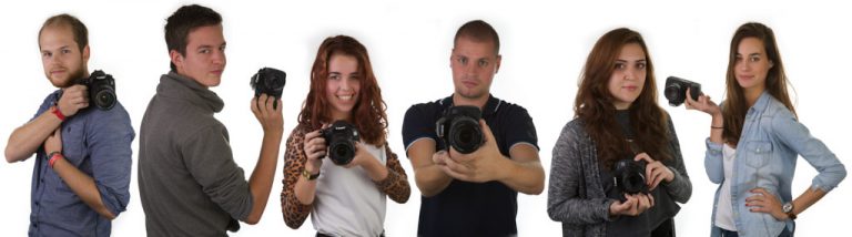 Zes jonge fotografen