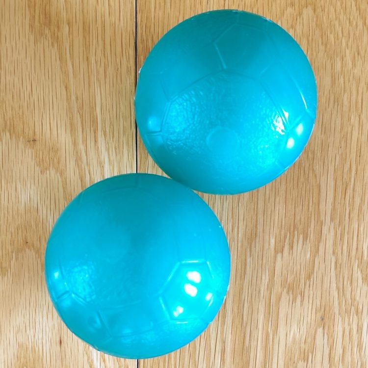 Grøn træningsbold til fødder - 2 stk.